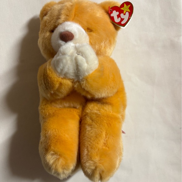 Ty Plush Bear in Orange and White